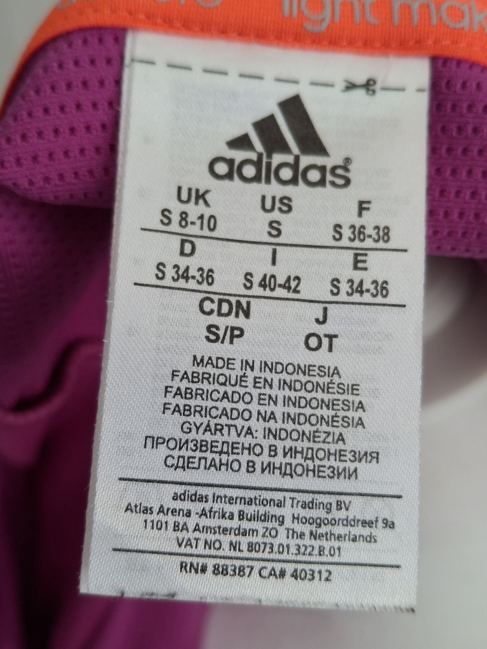 Adidas Women's Magenta Full-Zip Track Jacket, Size S, Outdoor, Lightweight - Picture 7 of 9
